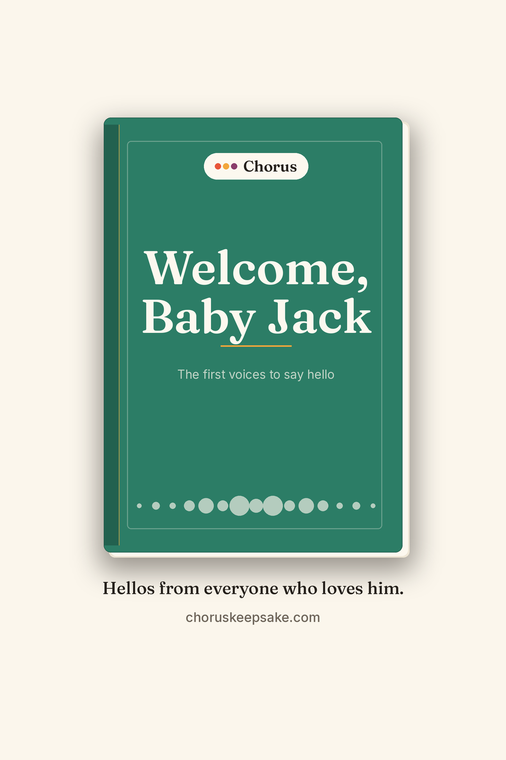 A welcome keepsake for a new baby