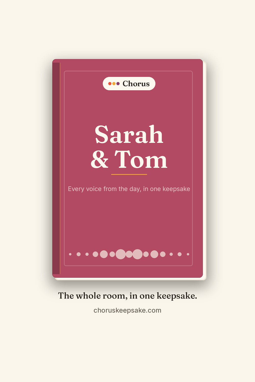 A wedding keepsake for a couple