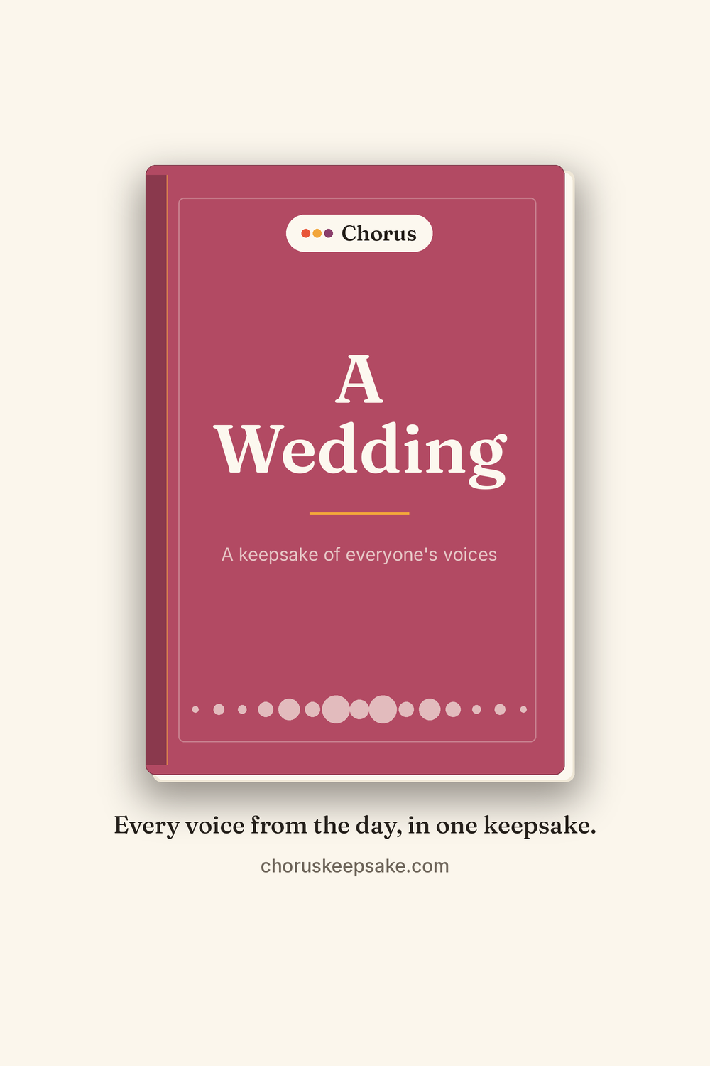 A wedding keepsake of everyone's voices