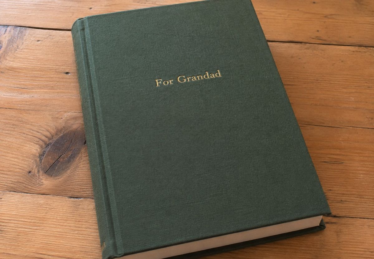 The finished Chorus book on a wooden table